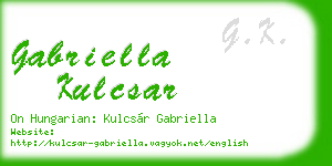 gabriella kulcsar business card
